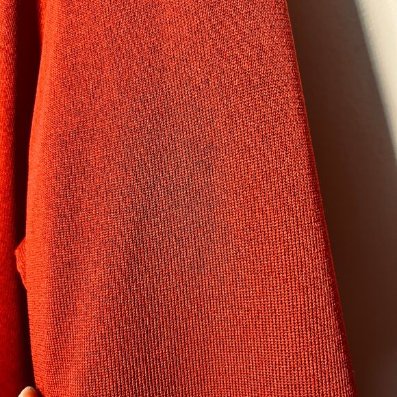 Exclusively Misook VTG Cardigan Jacket Knit Burgundy Red Black Pockets Office M - Picture 5 of 8